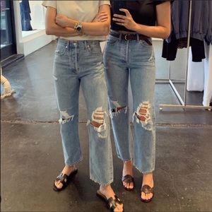 NWOT Agolde 90s Mid Rise Loose Fit in Fall Out